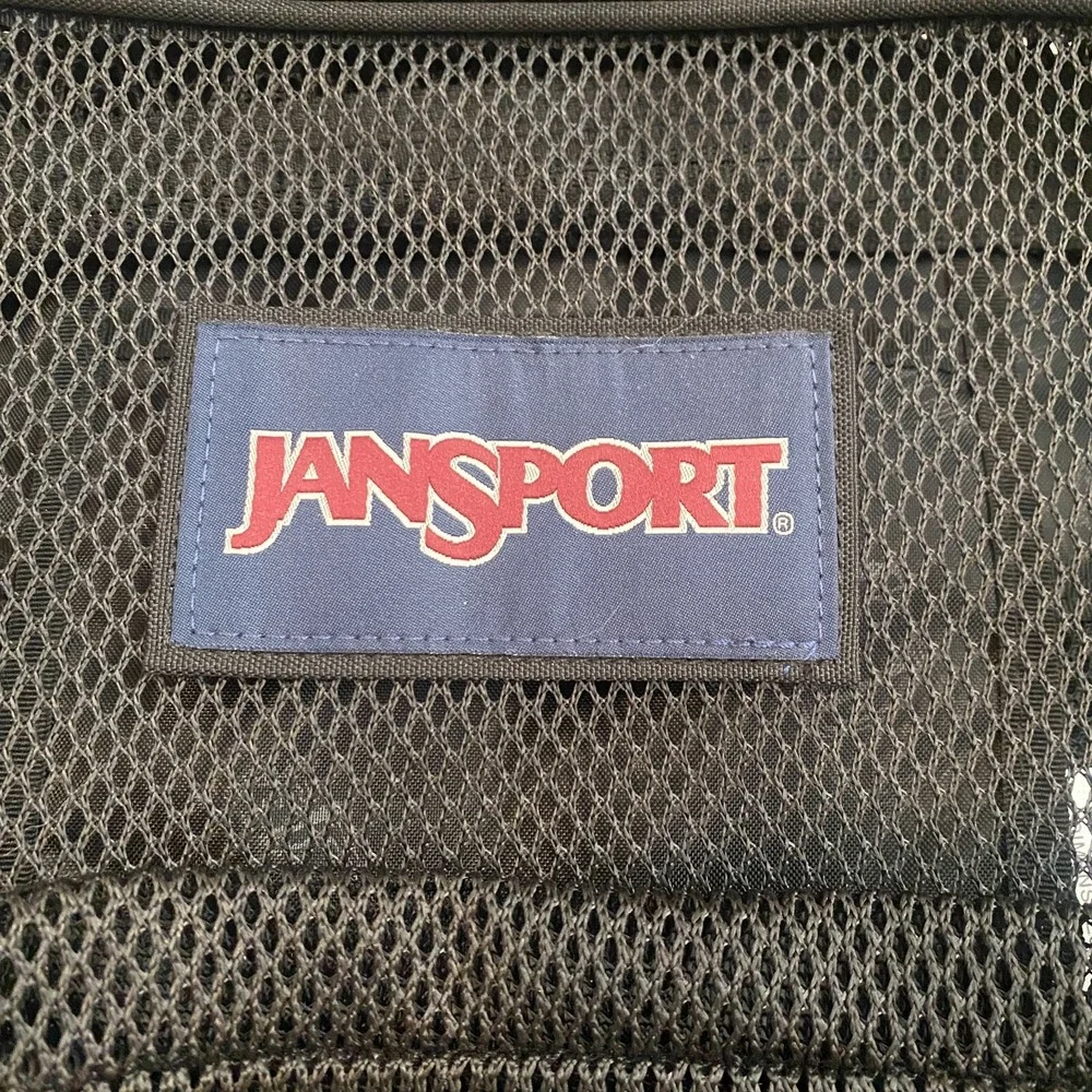 Jansport Black Eco Mesh‎ All Over See-Thru Backpack Bookbag School Gym
